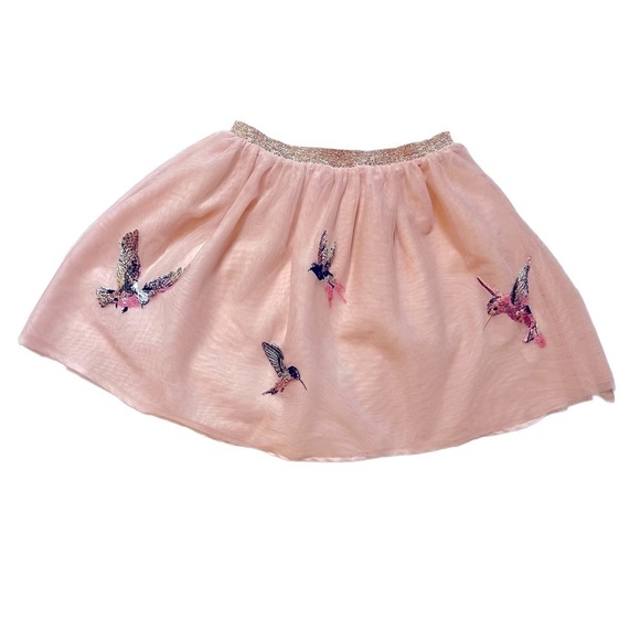 H&M Girl’s Youth Embroidered Sequined Hummingbird Skirt Size 8/10 Balletcore - Picture 5 of 9